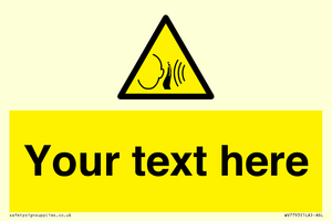 Custom warning sudden loud noise